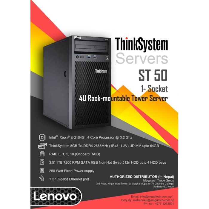 Lenovo ThinkSystem ST50 server